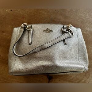 Coach Mini Christie Carryall Handbag Metallic gold finish